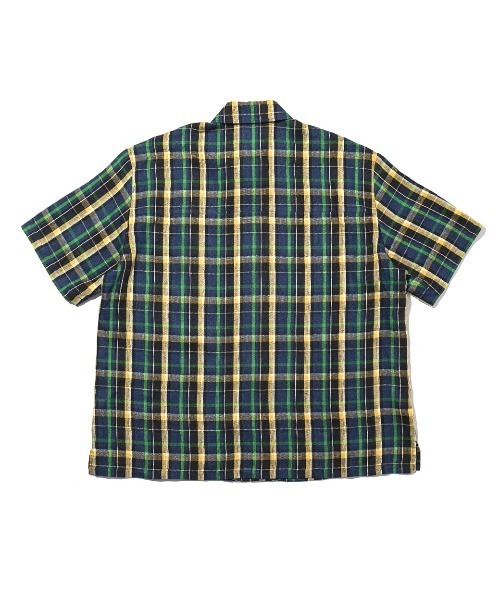 APPLEBUM（アップルバム）の「90's Linen Check S/S Oversize Shirt（シャツ/ブラウス・メンズ・グリーン系その他/ホワイト系その他・LARGE/X-LARGE/MEDIUM）」の4枚目の写真