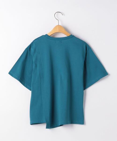 green label relaxing(グリーンレーベルリラクシング)の「【ジュニア】TJ アシンメトリー 切り替え TEE Ⅱ(Tシャツ/カットソー・キッズ・ダークグレー/オフホワイト/コバルトブルー・155/145)」の11枚目の写真