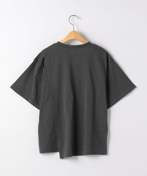 green label relaxing(グリーンレーベルリラクシング)の「【ジュニア】TJ アシンメトリー 切り替え TEE Ⅱ(Tシャツ/カットソー・キッズ・ダークグレー/オフホワイト/コバルトブルー・155/145)」の8枚目の写真