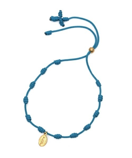 FACES(7)（フェイシーズセブン）の「MARCABANA マールカバーナ ロザリオコードアンクレット ブラス  MARIA マリア（アンクレット・レディース・ブラック/ネイビー/カーキ/ブルー/レッド・FREE）」の8枚目の写真