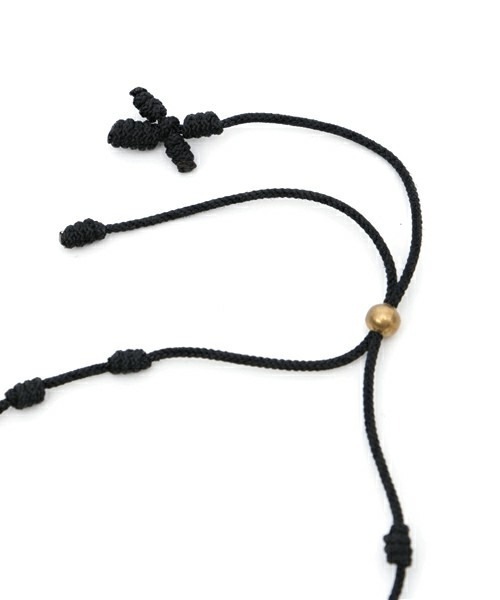 FACES(7)（フェイシーズセブン）の「MARCABANA マールカバーナ ロザリオコードアンクレット ブラス  MARIA マリア（アンクレット・レディース・ブラック/ネイビー/カーキ/ブルー/レッド・FREE）」の10枚目の写真