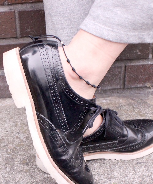 FACES(7)（フェイシーズセブン）の「MARCABANA マールカバーナ ロザリオコードアンクレット ブラス  MARIA マリア（アンクレット・レディース・ブラック/ネイビー/カーキ/ブルー/レッド・FREE）」の14枚目の写真