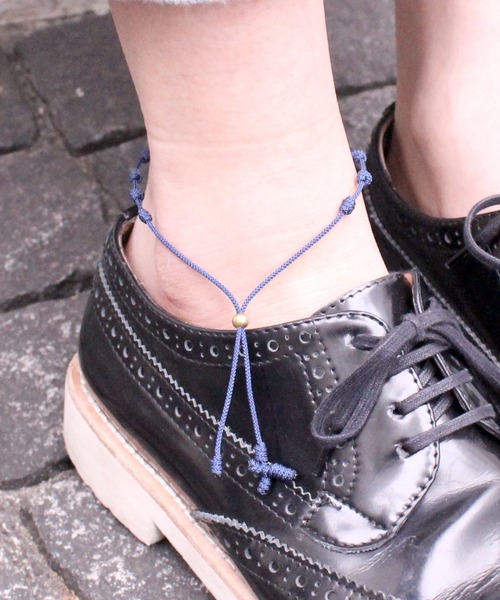 FACES(7)（フェイシーズセブン）の「MARCABANA マールカバーナ ロザリオコードアンクレット ブラス  MARIA マリア（アンクレット・レディース・ブラック/ネイビー/カーキ/ブルー/レッド・FREE）」の15枚目の写真