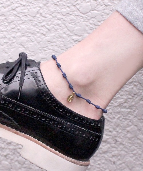 FACES(7)（フェイシーズセブン）の「MARCABANA マールカバーナ ロザリオコードアンクレット ブラス  MARIA マリア（アンクレット・レディース・ブラック/ネイビー/カーキ/ブルー/レッド・FREE）」の16枚目の写真