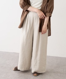 PUAL CE CIN | 【Du noir】リネンスラックスパンツ(スラックス)