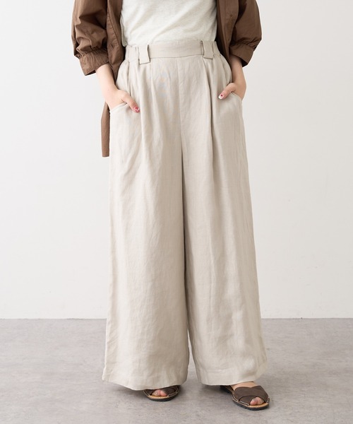 PUAL CE CIN(ピュアルセシン)の「【Du noir】リネンスラックスパンツ(スラックス・レディース・ブラック/グレー/ベージュ・FREE)」の17枚目の写真