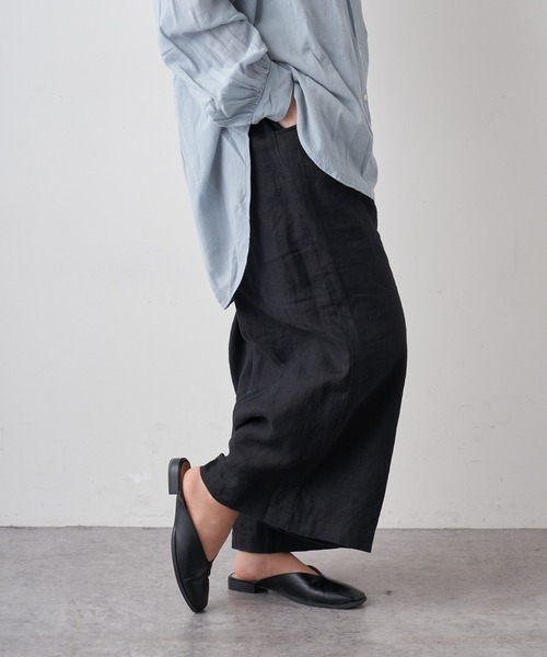 PUAL CE CIN(ピュアルセシン)の「【Du noir】リネンスラックスパンツ(スラックス・レディース・ブラック/グレー/ベージュ・FREE)」の19枚目の写真