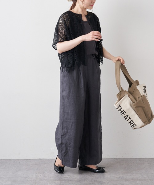 PUAL CE CIN(ピュアルセシン)の「【Du noir】リネンスラックスパンツ(スラックス・レディース・ブラック/グレー/ベージュ・FREE)」の21枚目の写真
