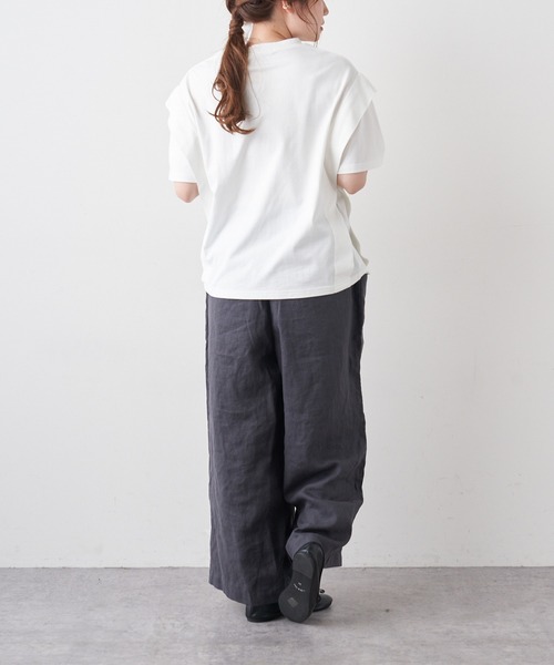 PUAL CE CIN(ピュアルセシン)の「【Du noir】リネンスラックスパンツ(スラックス・レディース・ブラック/グレー/ベージュ・FREE)」の15枚目の写真