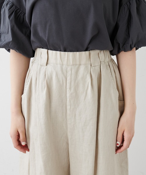 PUAL CE CIN(ピュアルセシン)の「【Du noir】リネンスラックスパンツ(スラックス・レディース・ブラック/グレー/ベージュ・FREE)」の13枚目の写真