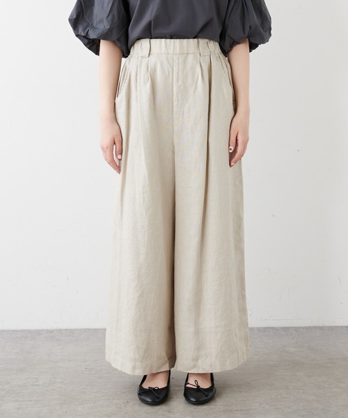 PUAL CE CIN(ピュアルセシン)の「【Du noir】リネンスラックスパンツ(スラックス・レディース・ブラック/グレー/ベージュ・FREE)」の8枚目の写真