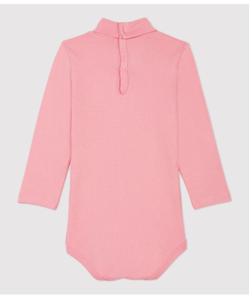 PETIT BATEAU（プチバトー）の「タートルネック長袖ボディ（インナーウェア/肌着・キッズ・ピンク・18MONTH/12MONTH/24MONTH/6MONTH）」の2枚目の写真
