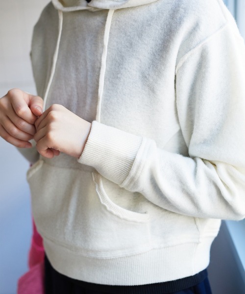 bulle de savon（ビュルデサボン）の「強縮　パーカー（パーカー・レディース・ホワイト/ネイビー・FREE）」の13枚目の写真