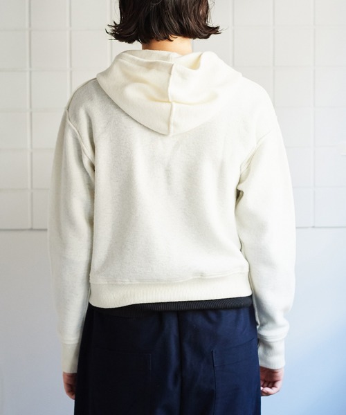 bulle de savon（ビュルデサボン）の「強縮　パーカー（パーカー・レディース・ホワイト/ネイビー・FREE）」の12枚目の写真