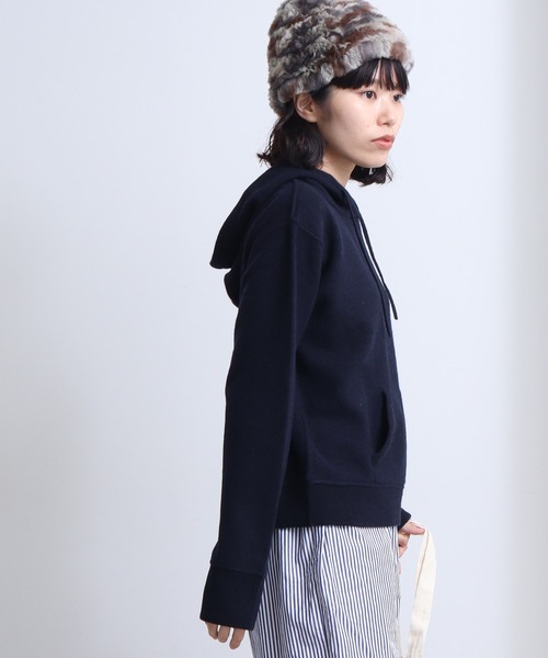 bulle de savon（ビュルデサボン）の「強縮　パーカー（パーカー・レディース・ホワイト/ネイビー・FREE）」の15枚目の写真