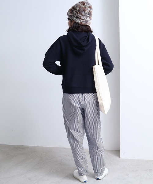 bulle de savon（ビュルデサボン）の「強縮　パーカー（パーカー・レディース・ホワイト/ネイビー・FREE）」の18枚目の写真