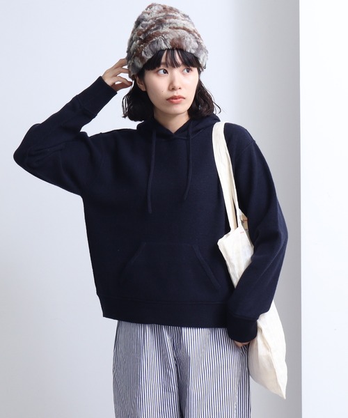 bulle de savon（ビュルデサボン）の「強縮　パーカー（パーカー・レディース・ホワイト/ネイビー・FREE）」の19枚目の写真