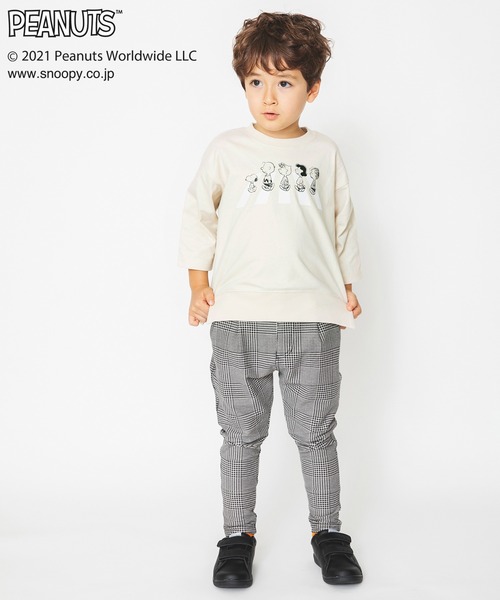 PEANUTS(ピーナッツ)の「【PEANUTS】スヌーピー&フレンズ ゆるシルエット8分袖Tシャツ(Tシャツ/カットソー・キッズ・サックスブルー/アイボリー・90cm/110cm/100cm/120cm/130cm)」の21枚目の写真