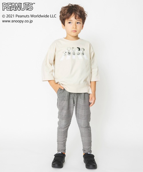 PEANUTS(ピーナッツ)の「【PEANUTS】スヌーピー&フレンズ ゆるシルエット8分袖Tシャツ(Tシャツ/カットソー・キッズ・サックスブルー/アイボリー・90cm/110cm/100cm/120cm/130cm)」の10枚目の写真