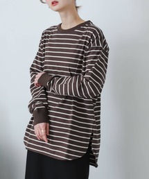 SENSE OF PLACE by URBAN RESEARCH | オーガニックコットンボーダーチュニック(Tシャツ/カットソー)