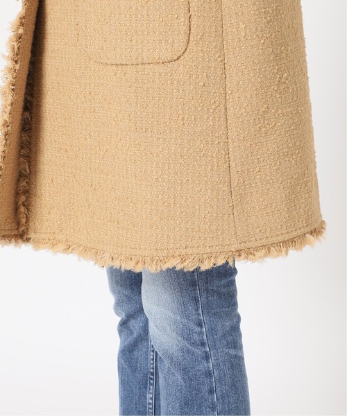 La TOTALITE（ラトータリテ）の「ツイードノーカラーコート◆（ノーカラーコート・レディース・ブラック/ベージュ・38/36）」の5枚目の写真