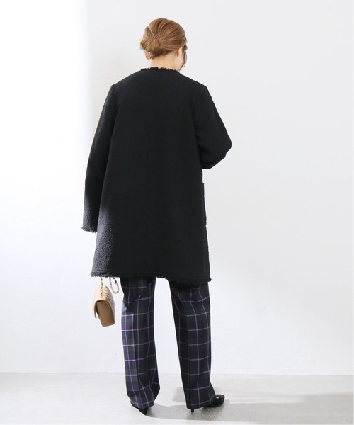 La TOTALITE（ラトータリテ）の「ツイードノーカラーコート◆（ノーカラーコート・レディース・ブラック/ベージュ・38/36）」の13枚目の写真