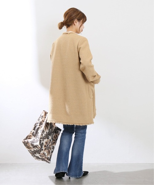 La TOTALITE（ラトータリテ）の「ツイードノーカラーコート◆（ノーカラーコート・レディース・ブラック/ベージュ・38/36）」の19枚目の写真