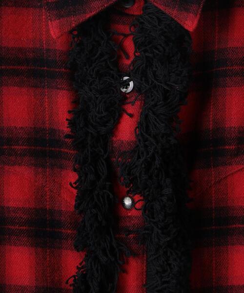 Cabana（カバナ）の「＜Cabana（カバナ）＞フリンジ チェック シャツ（シャツ/ブラウス・レディース・グレー/レッド・36）」の4枚目の写真