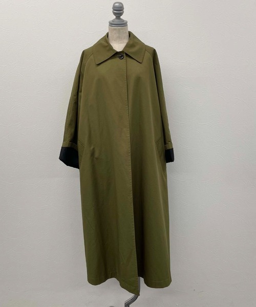 Doux archives（ドゥアルシーヴ）の「ロングステンカラーオーバーコート（ステンカラーコート・レディース・ベージュ/カーキ・MEDIUM）」の8枚目の写真