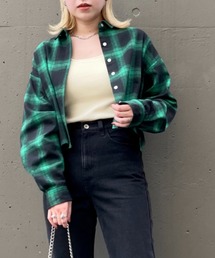 CIAOPANIC | 【WEB限定】ショート丈チェックシャツ(シャツ/ブラウス)