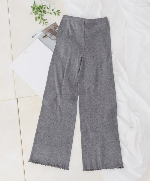 COLONY 2139（コロニートゥーワンスリーナイン）の「丸胴テレコロングパンツ(セットアップ可)（その他パンツ・レディース・ブラック/チャコールグレー・SMALL/LARGE/MEDIUM）」の2枚目の写真