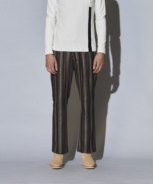 NO ID.（ノーアイディ）の「マルチストライプフレアパンツ（その他パンツ・メンズ・ベージュ/グリーン/ブラック・1/2/3）」の7枚目の写真