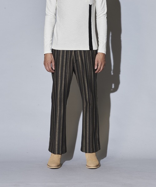 NO ID.（ノーアイディ）の「マルチストライプフレアパンツ（その他パンツ・メンズ・ベージュ/グリーン/ブラック・1/2/3）」の16枚目の写真