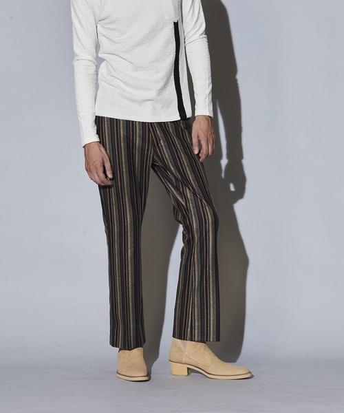 NO ID.（ノーアイディ）の「マルチストライプフレアパンツ（その他パンツ・メンズ・ベージュ/グリーン/ブラック・1/2/3）」の8枚目の写真