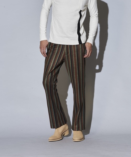 NO ID.（ノーアイディ）の「マルチストライプフレアパンツ（その他パンツ・メンズ・ベージュ/グリーン/ブラック・1/2/3）」の11枚目の写真