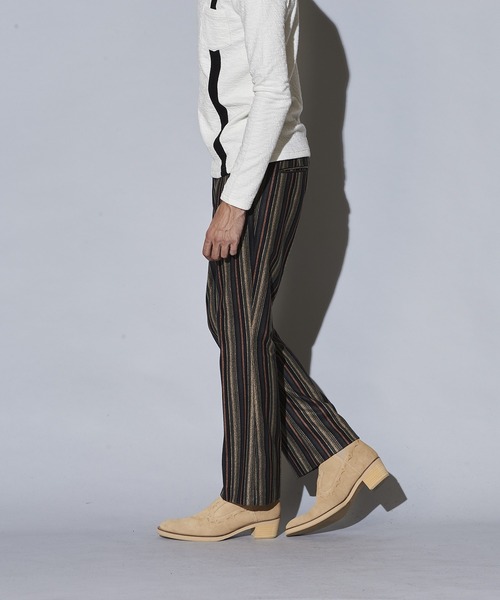NO ID.（ノーアイディ）の「マルチストライプフレアパンツ（その他パンツ・メンズ・ベージュ/グリーン/ブラック・1/2/3）」の12枚目の写真