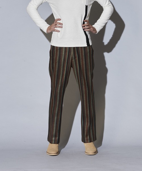 NO ID.（ノーアイディ）の「マルチストライプフレアパンツ（その他パンツ・メンズ・ベージュ/グリーン/ブラック・1/2/3）」の9枚目の写真