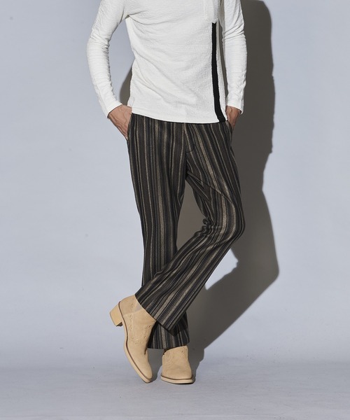 NO ID.（ノーアイディ）の「マルチストライプフレアパンツ（その他パンツ・メンズ・ベージュ/グリーン/ブラック・1/2/3）」の18枚目の写真