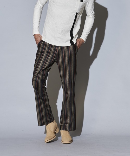 NO ID.（ノーアイディ）の「マルチストライプフレアパンツ（その他パンツ・メンズ・ベージュ/グリーン/ブラック・1/2/3）」の15枚目の写真