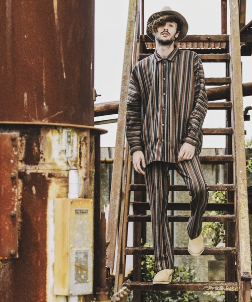 NO ID.（ノーアイディ）の「マルチストライプフレアパンツ（その他パンツ・メンズ・ベージュ/グリーン/ブラック・1/2/3）」の6枚目の写真