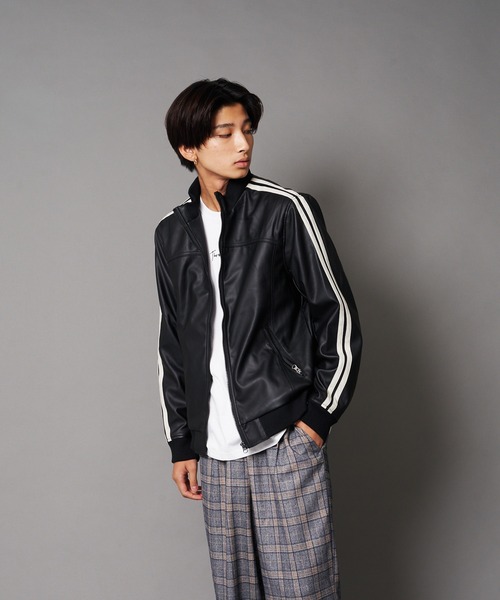 JEANS MATE(ジーンズメイト)の「ブラックPU素材 ライダースタイプ/フードタイプジャケット フェイクレザー(ライダースジャケット・メンズ・その他1/その他2/その他3・MEDIUM/LARGE/X-LARGE)」の3枚目の写真