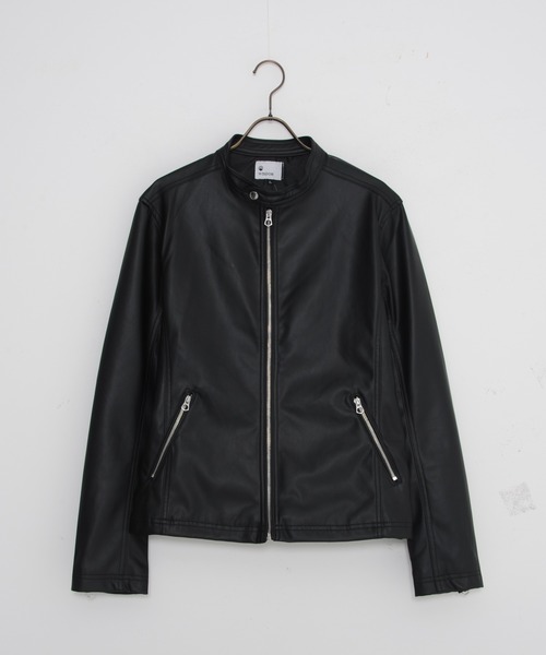 JEANS MATE(ジーンズメイト)の「ブラックPU素材 ライダースタイプ/フードタイプジャケット フェイクレザー(ライダースジャケット・メンズ・その他1/その他2/その他3・MEDIUM/LARGE/X-LARGE)」の10枚目の写真