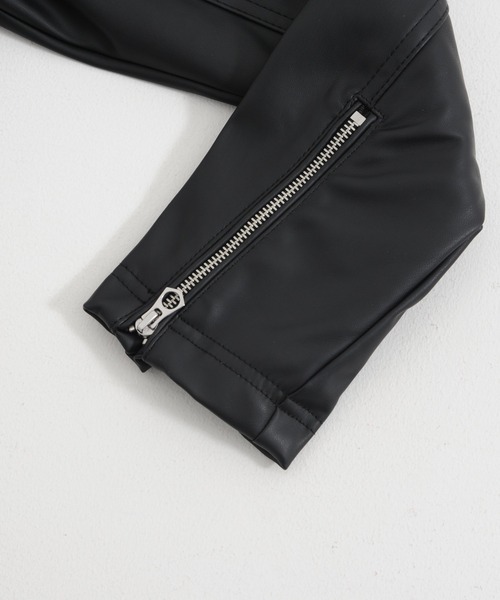 JEANS MATE(ジーンズメイト)の「ブラックPU素材 ライダースタイプ/フードタイプジャケット フェイクレザー(ライダースジャケット・メンズ・その他1/その他2/その他3・MEDIUM/LARGE/X-LARGE)」の15枚目の写真