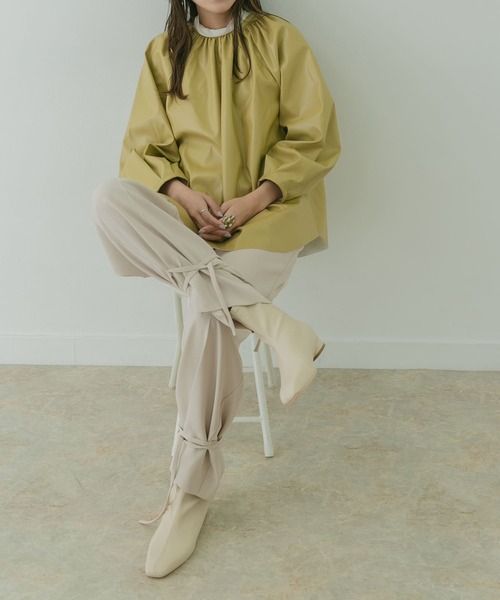 KBF+（ケービーエフプラス）の「KBF+　スソシボリパンツ∴（その他パンツ・レディース・ピンク系その他/ライトベージュ・38/36）」の15枚目の写真