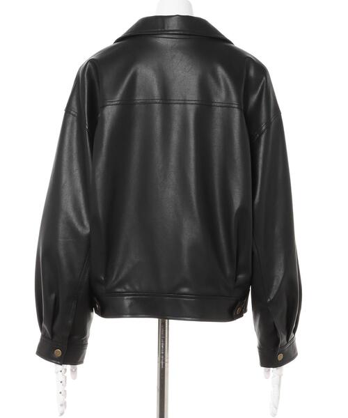 INGNI（イング）の「BIGライダース／A（ライダースジャケット・レディース・ブラック/ベージュ/アイボリー・M）」の6枚目の写真