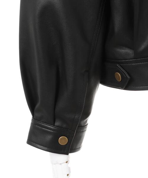 INGNI（イング）の「BIGライダース／A（ライダースジャケット・レディース・ブラック/ベージュ/アイボリー・M）」の8枚目の写真