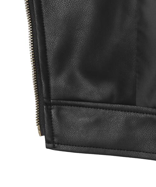 INGNI（イング）の「BIGライダース／A（ライダースジャケット・レディース・ブラック/ベージュ/アイボリー・M）」の11枚目の写真