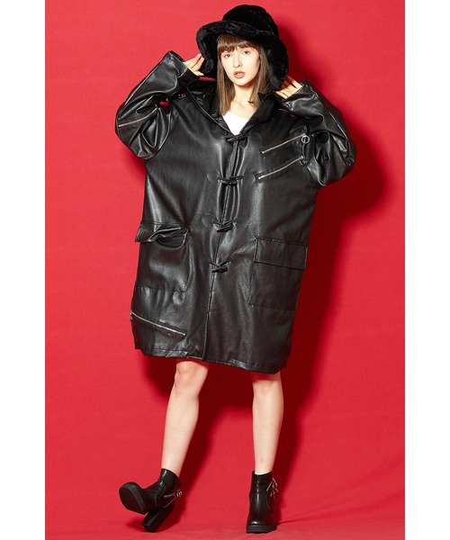 人気が高い レザーオーバーサイズダッフルコート ダッフルコート Ankorock アンコロック のファッション 通販オンライン ショップ Arenatheatre Net