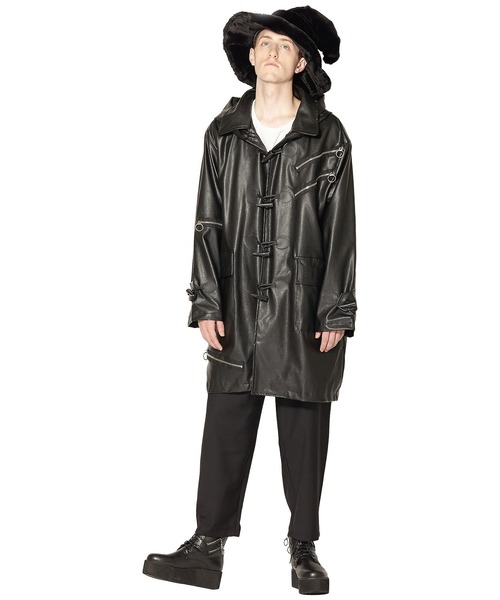 人気が高い レザーオーバーサイズダッフルコート ダッフルコート Ankorock アンコロック のファッション 通販オンライン ショップ Arenatheatre Net