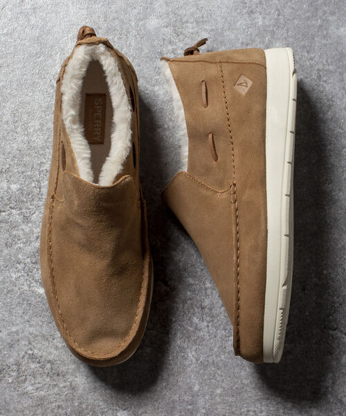 Sperry (スペリー)の「【SPERRY/スペリー】MOC SIDER SUEDE(モカシン/デッキシューズ・メンズ・ブラック/キャメル・8/10/9)」の2枚目の写真